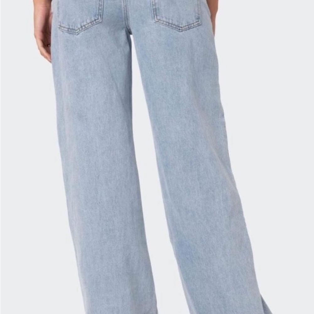 Edikted Low Rise Wide Leg Jeans - Picture 2 of 5